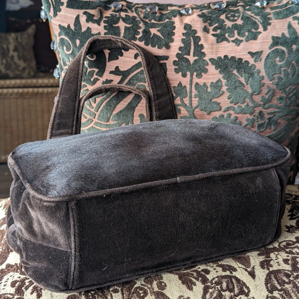 🎄PRADA🎄 REAL FUR &VELVET  BOSTON BAG - Picture 8 of 11